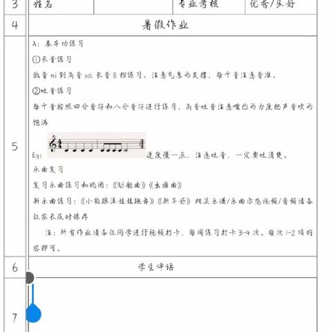 合肥市屯溪路小学滨湖校区单簧管声部寒假作业