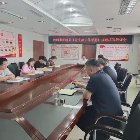 沙河市民政局组织开展《党支部工作手册》规范填写培训会