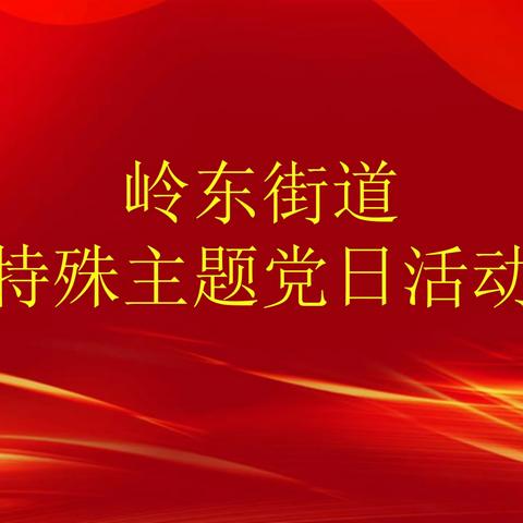 岭东街道机关党支部“铁岭市经济发展形势”特殊主题党日活动