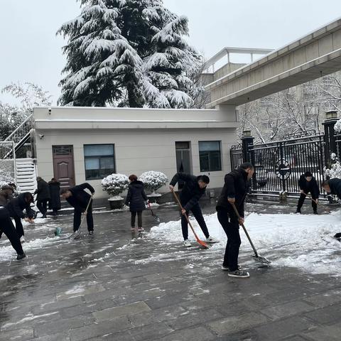 情暖冬日 ，铲冰除雪——新安县支行积极开展院内积雪清理活动