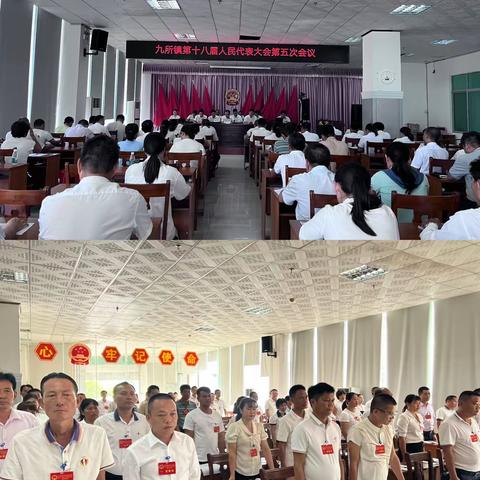九所镇第十八届人民代表大会第五次会议胜利召开
