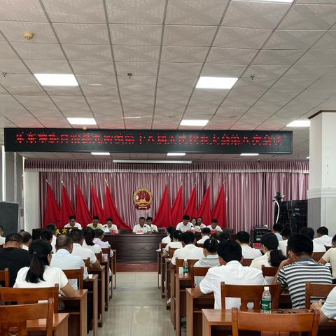 九所镇镇第十八届人民代表大会第八次会议胜利召开
