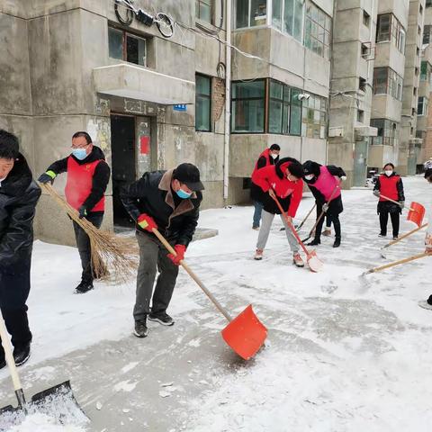 扫雪除冰保出行，志愿服务暖人心！