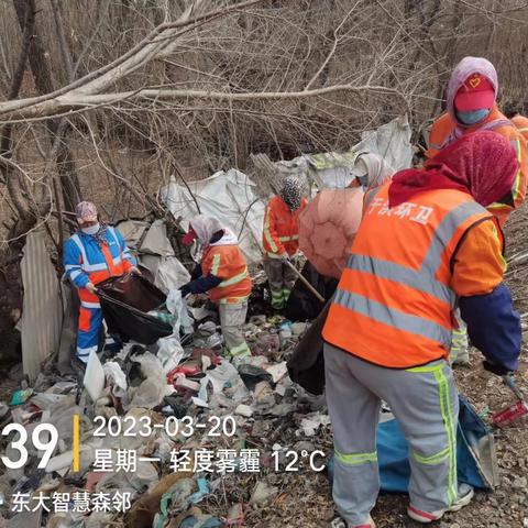 3月20日于洪京环精细化整治环境卫生，提升村屯环境质量