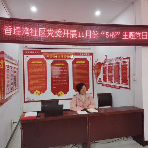 香堤湾社区党委开展11月份“5+N”主题党日活动