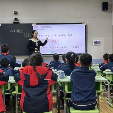 张店区潘南小学举行双新课堂展示活动