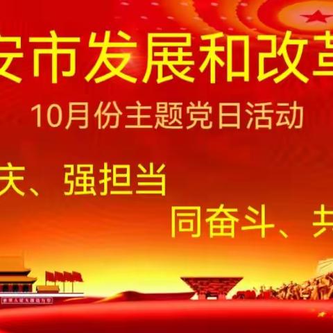 党建引领掌舵走向、主题教育走深走实‖机关第一党支部开展10月份主题党日