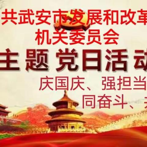 庆国庆、强担当，同奋斗、共筑梦‖发改局机关党委10月份主题党日活动