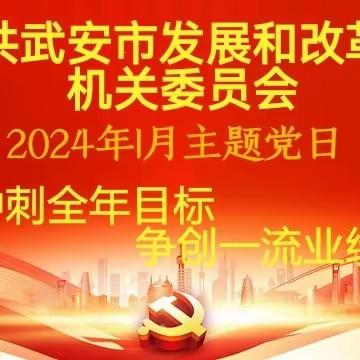 冲刺全年目标  争创一流业绩‖发改局机关党委下属各支部召开2024年1月主题党日