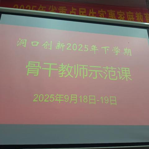 洞口创新骨干教师示范课—  以“骨干力量”撬动课堂新活力