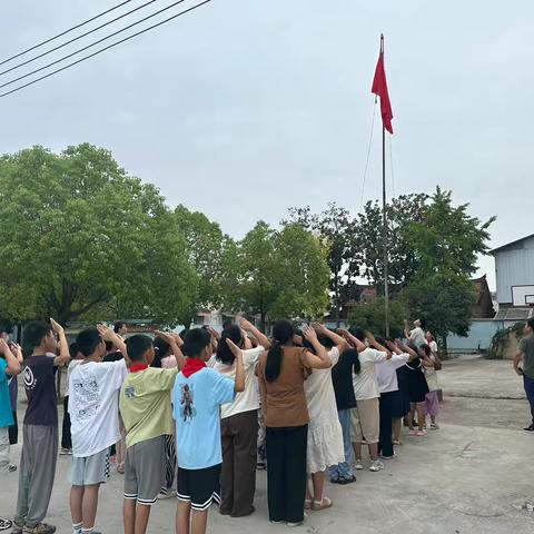 国旗飘扬，伴我成长 ﻿——武功乡王五小学开学升旗仪式