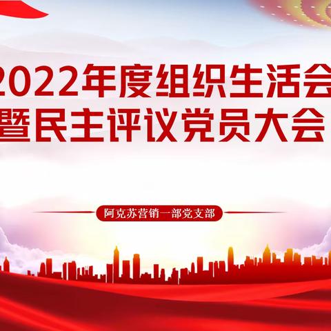 中共中国人寿保险股份有限公司阿克苏营销一部党支部2022年度组织生活会暨民主评议党员大会