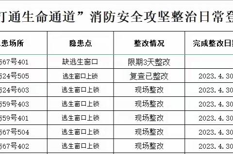 消防办日常工作简报 4月30日 星期日