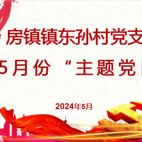 房镇镇东孙村党支部开展2024年5月份“党纪学习教育”的主题党日