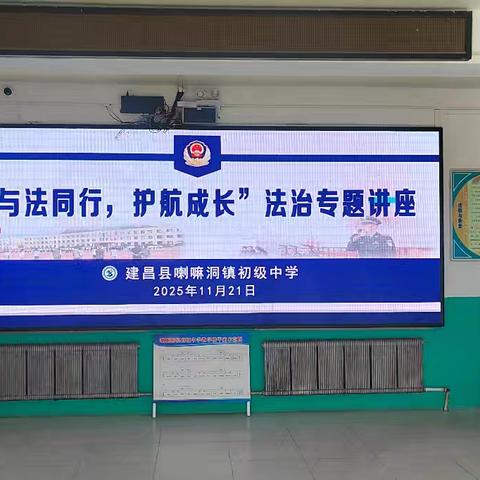 “与法同行 护航成长 ”---喇嘛洞镇初级中学法治专题讲座纪实