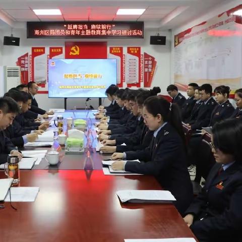 海州局开展“挺膺担当 赓续前行”团员和青年主题教育集中学习研讨