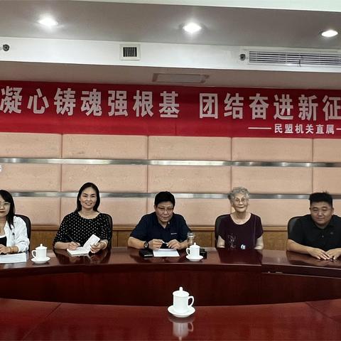 民盟机关直属一支部召开“凝心铸魂强根基、团结奋进新征程”主题教育学习会议