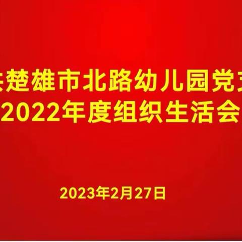 中共楚雄市北路幼儿园党支部委员会召开2022年度组织生活会和开展民主评议党员大会