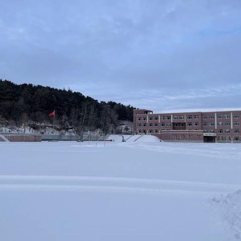 清除校园积雪 确保出入安全