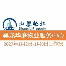昊龙华庭物业服务中心1月2日-1月8日工作周报