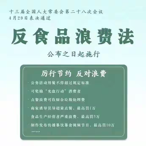 厉行节约，反对浪费——高新区长安路幼儿园反食品浪费宣传