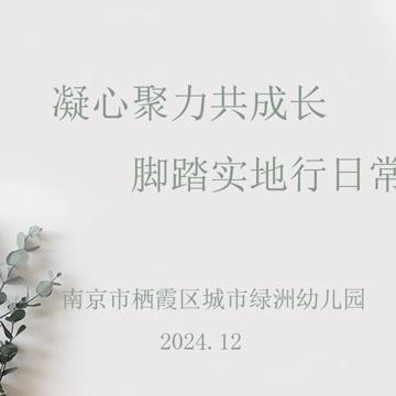 凝心聚力共成长，脚踏实地行日常 ‍ ——城市绿洲幼儿园综合评估考核