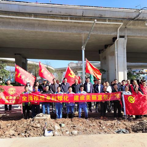 新市街道总工会开展“全民推进乡村绿化，建设美丽宜居广东”义务植树活动