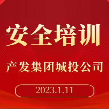 陕西西咸新区泾河新城城市建设投资有限公司组织开展春节节前专题安全教育培训