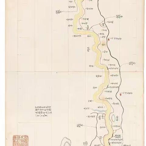 难得一见：黄河古舆图 | 1903年绘，《山东黄河全图》