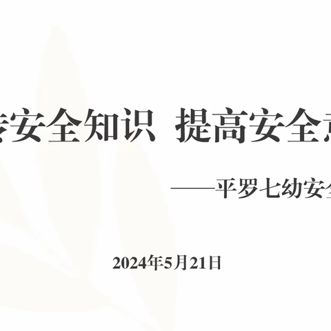 宣传安全知识，提高安全意识——平罗七幼安全知识讲座