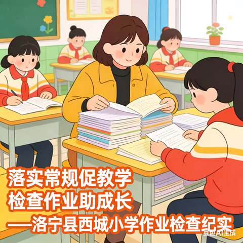 “双减”聚焦作业质量﻿ ‍作业检查展示风采 ‍——洛宁县西城小学作业检查纪实