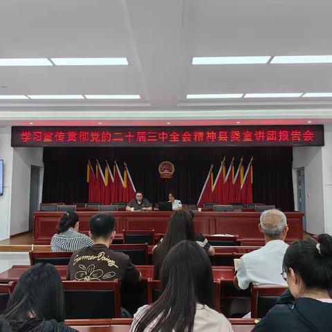 弋江街道召开学习宣传贯彻党的二十届三中全会精神县委宣讲团报告会