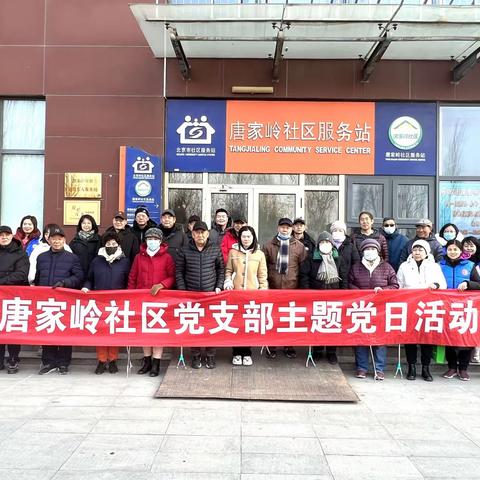 党员先行搞卫生 家园清洁启新程 ——唐家岭社区党支部二月主题党日活动
