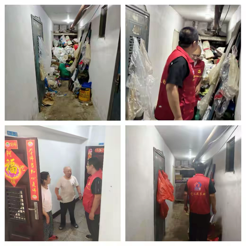 “大潘社区网格员下沉排查 破解楼道安全隐患”