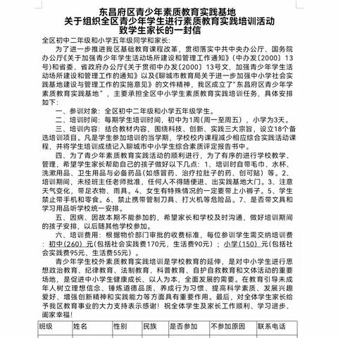 教育以人为本   团结合作成长——记东昌府区河东小学五年级青少年素质教育实践活动