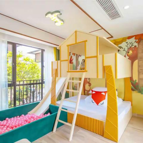 域见度假·【森野探秘B】小4房(3房+阁楼)7床KTV泡池亲子主题别墅(1-1306）