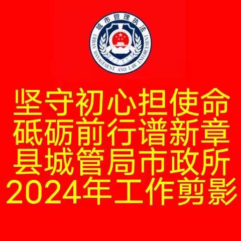 坚守初心担使命 砥砺前行谱新章 县城管局市政所2024年工作剪影