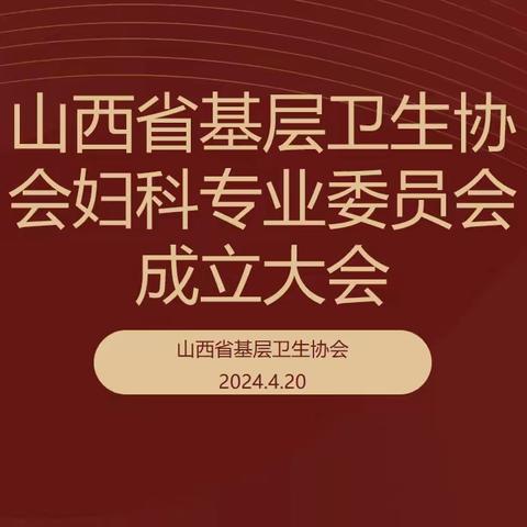 以专业帮扶为目标，以服务基层为纽带——山西省基层卫生协会妇科专业委员会成立大会暨学术交流会议圆满落幕