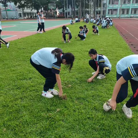 拔草护绿净校园，劳动实践促成长—五指山市畅好中心学校四（1）班劳动简报