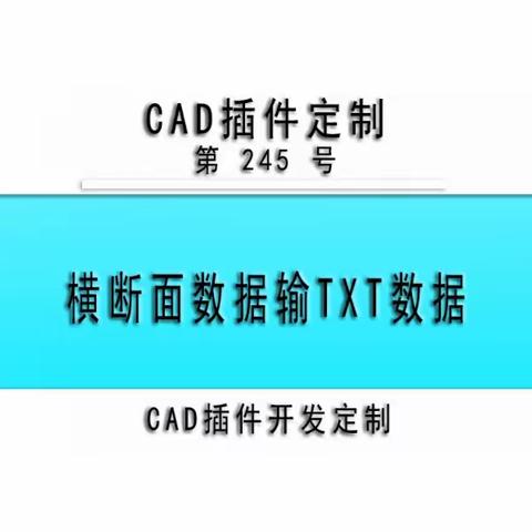 小懒人CAD插件：245-横断面数据批量输TXT数据_CAD插件_CASS插件