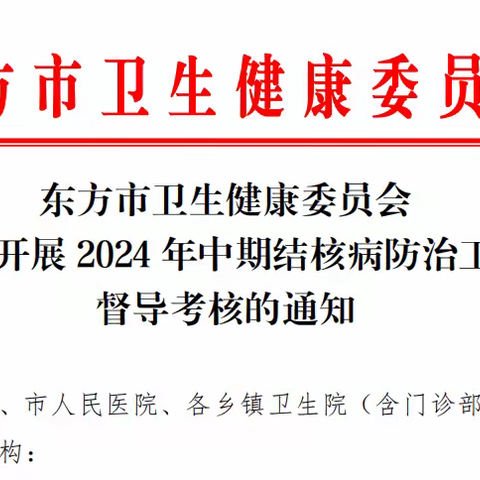 《东方市2024年肺结核病防治中期督导考核：守护健康，持续发力》