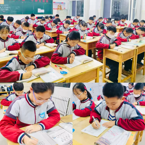 笔墨润心，传承经典——昌乐一中英才实验学校五年级举行书法比赛