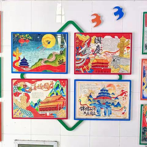 龙泉街道滕东中学开展国庆主题手抄报征集评比活动