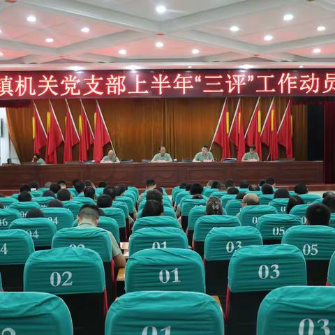 竹林镇机关党支部2025年上半年“三评”工作动员会