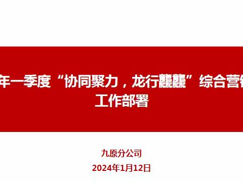 “协同聚力，龙行龘龘”九原分公司重点业务推进会