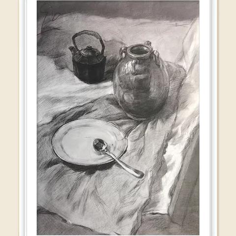 长江中学高二美术四画室作品展示