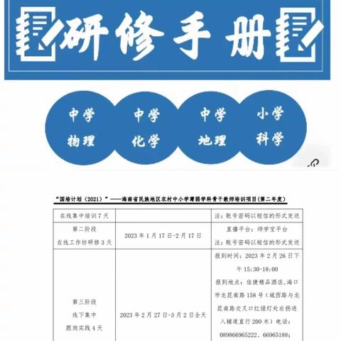 “深指导 促成长”----国培计划（2021）海南省民族地区农村中小学薄弱学科骨干教师小课题研究培训