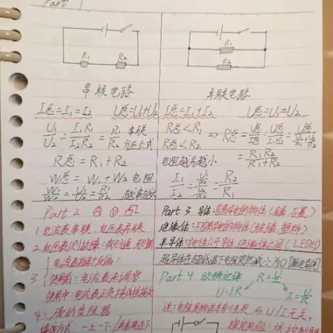 电学章节部分优秀思维导图展~