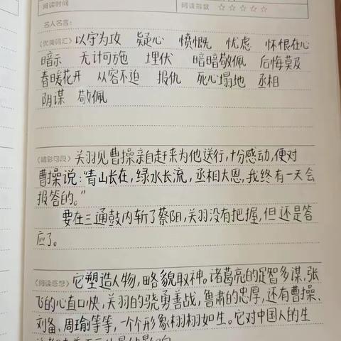 书香留痕　落笔生花--曹集中心学校第四届读书节系列活动之优秀读书笔记展评之