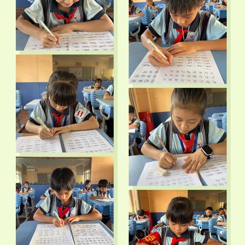 海口市秀英区永兴中小学三年级英语书法比赛。